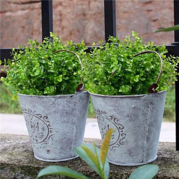8 Pack Outdoor Artificial Boxwood UV Resistant Fake Stems Plants Indoor Outdoor - Picture 6 of 8